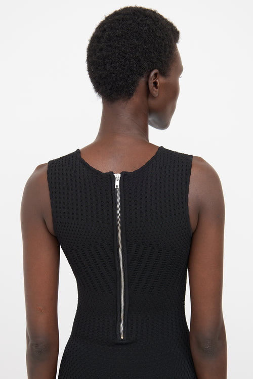 Ronny Kobo Black Cut Out Detail Fitted Dress