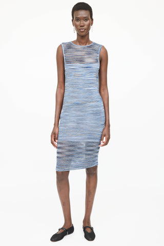 Ronny Kobo Striped Open Weave Dress