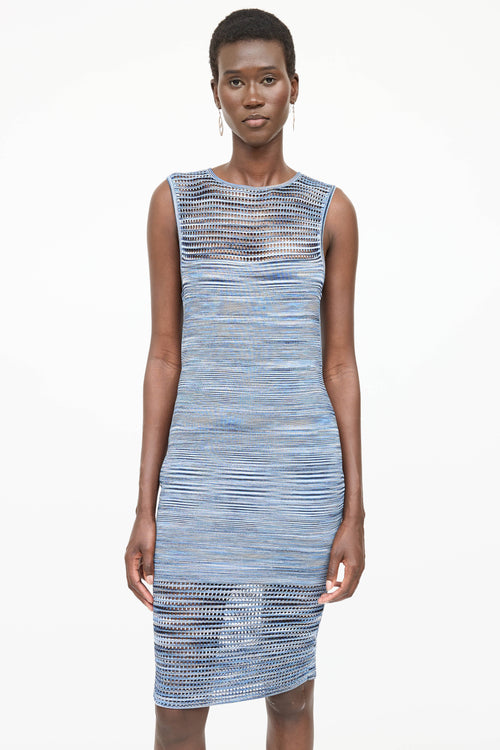 Ronny Kobo Striped Open Weave Dress