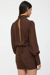 Ronny Kobo Pleated Yebba Dress