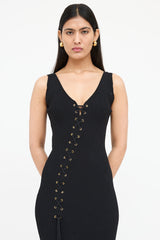 Ronny Kobo Knit Lace Up Dress