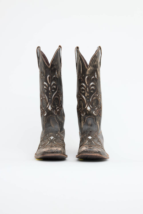 VSP Archive Metallic Cutout Western Boot