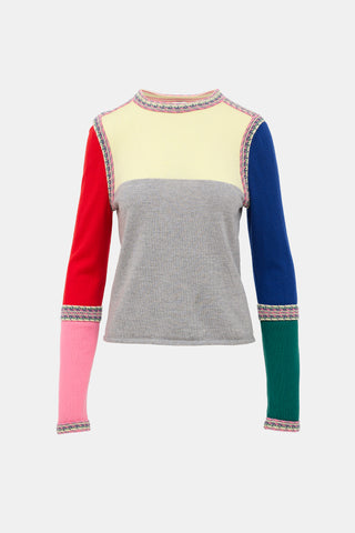 Rosie Assoulin Wool Colourblock Sweater