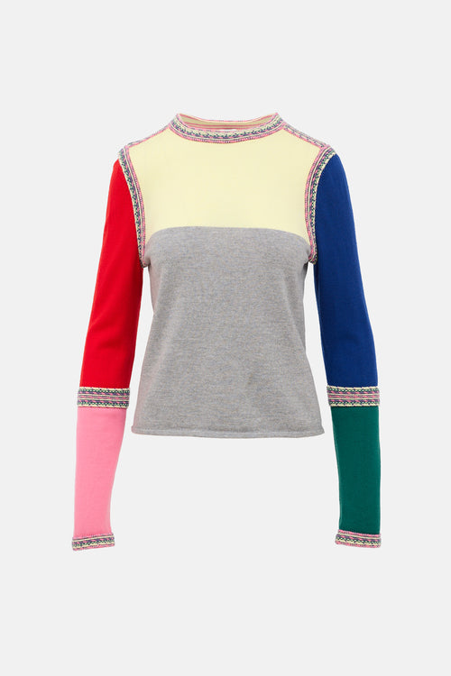 Rosie Assoulin Wool Colourblock Sweater
