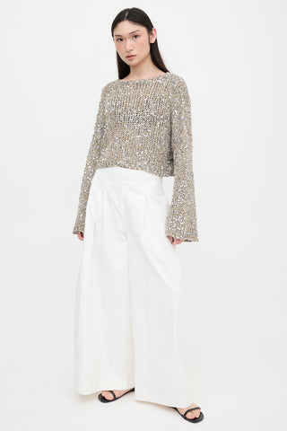 Rosie Assoulin Pleated Wide Leg Pant