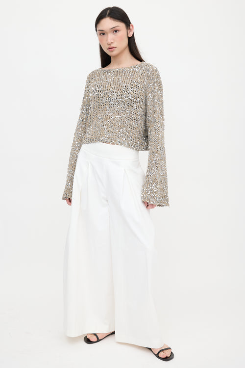 Rosie Assoulin Pleated Wide Leg Pant