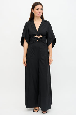Rosie Assoulin Wool Knotted Jumpsuit