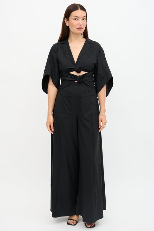 Rosie Assoulin Wool Knotted Jumpsuit