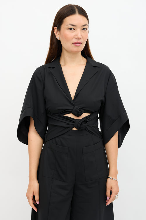 Rosie Assoulin Wool Knotted Jumpsuit