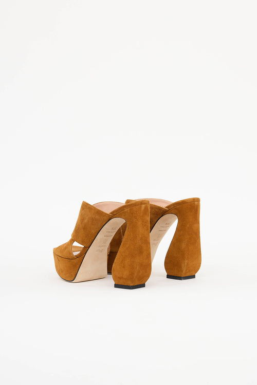 Sergio Rossi Suede Strappy Mule