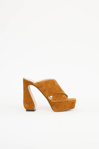 Sergio Rossi Suede Strappy Mule