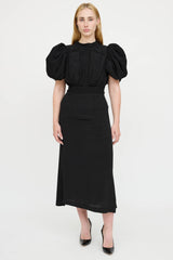 Rotate Puff Open Back Dress