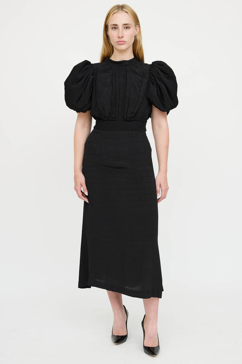 Rotate Puff Open Back Dress