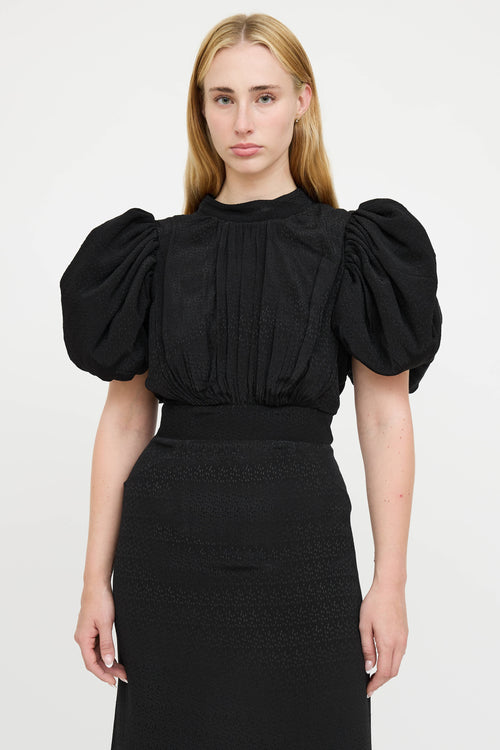 Rotate Puff Open Back Dress