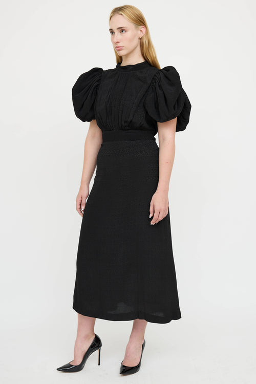 Rotate Puff Open Back Dress