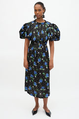 Rotate Floral Puff Sleeve Dress