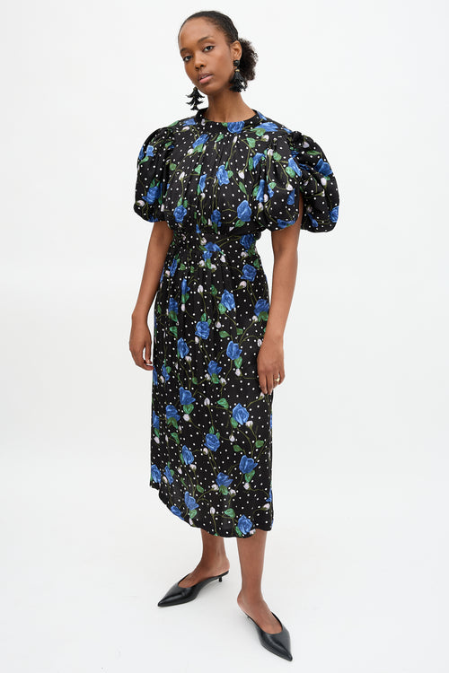 Rotate Floral Puff Sleeve Dress