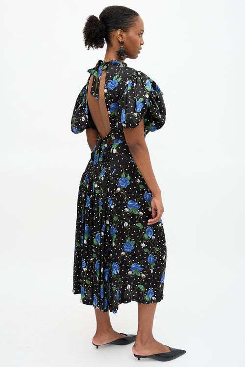 Rotate Floral Puff Sleeve Dress