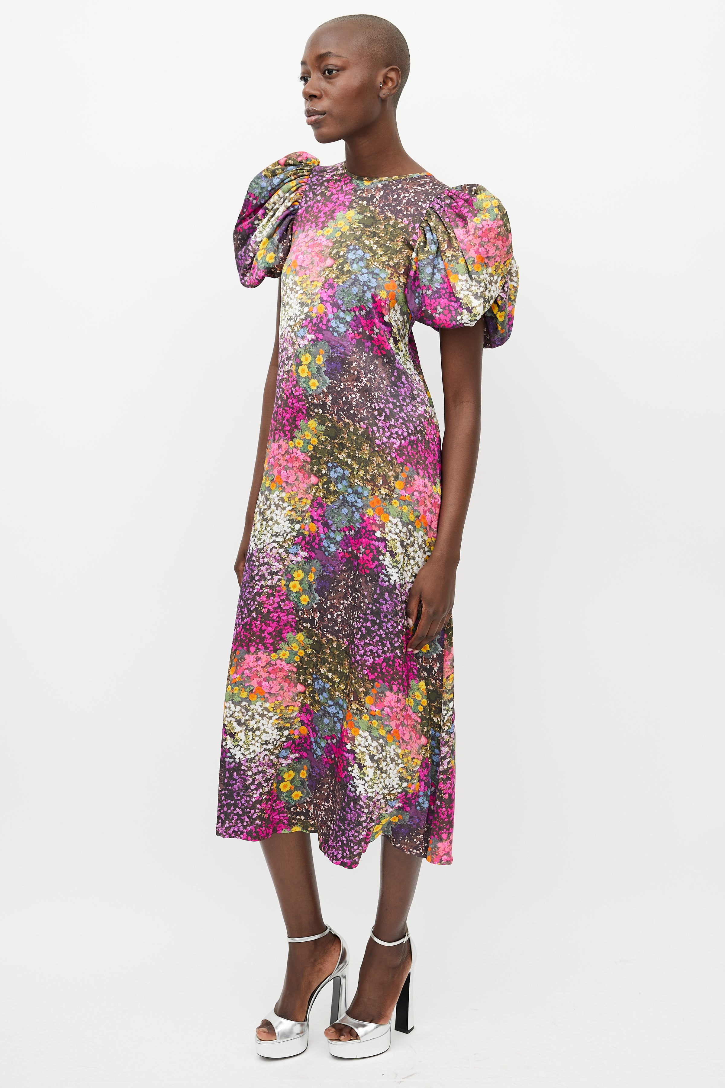 Rotate // Multicolour Floral Puff Sleeve Dress VSP Consignment Rotate // Multicolour Floral Puff Sleeve Dress VSP Consignment