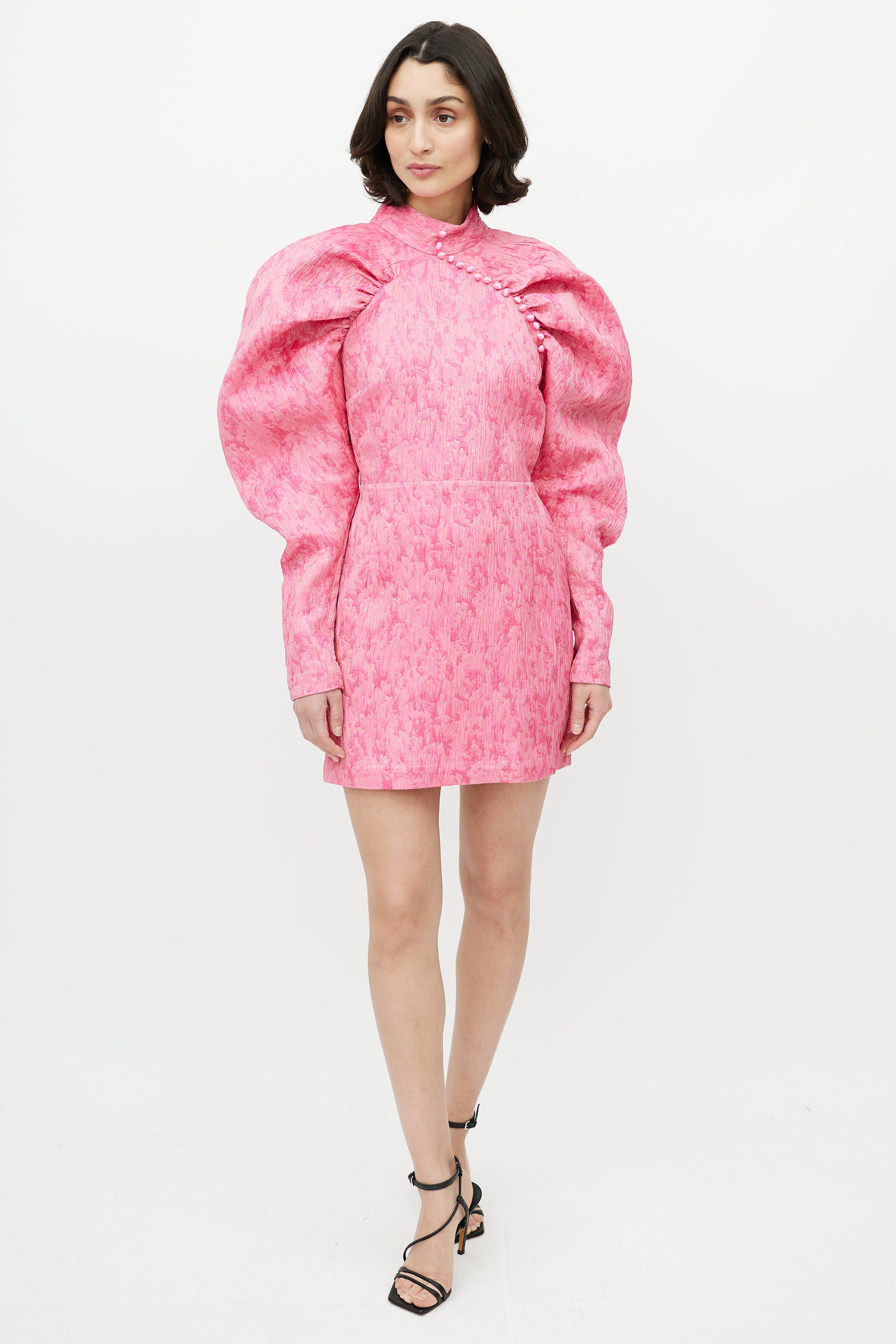 rotate dress Rotate // x Birger Christensen Pink Textured Dress – VSP Consignment