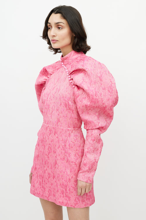 Rotate x Birger Christensen Pink Textured Dress