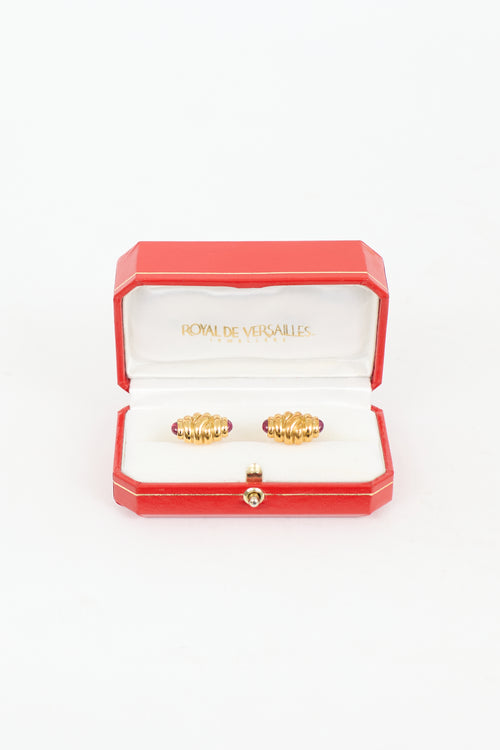 Royal De Versailles 18K Gold & Gemstone Cuff Links