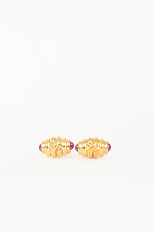 Royal De Versailles 18K Gold & Gemstone Cuff Links