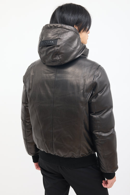 Rudsak Black  Padded Leather Jacket