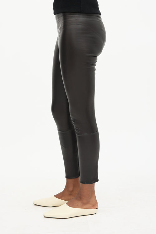 The Row Leather Leggings