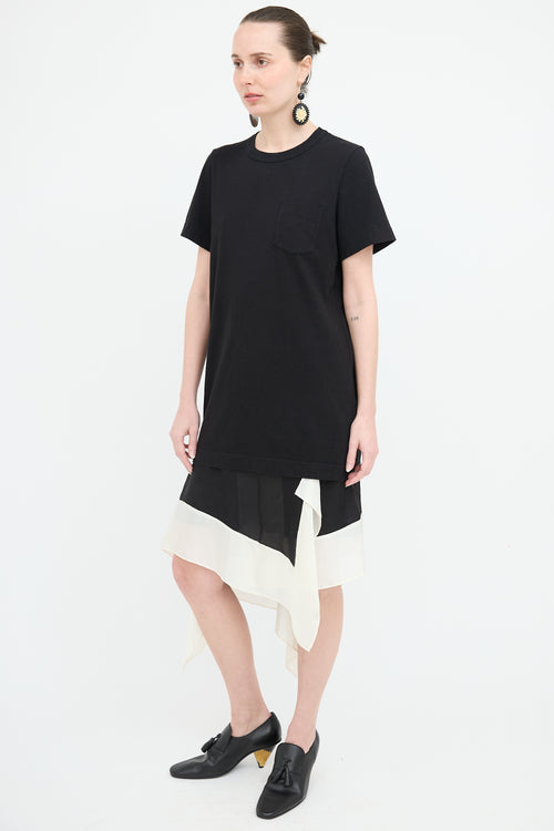 Sacai Handkerchief Hem T-Shirt Dress