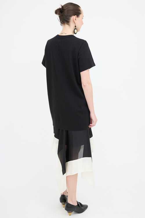Sacai Handkerchief Hem T-Shirt Dress