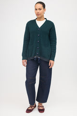 Sacai Wool Drawcord Hem Cardigan