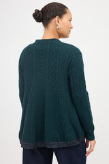 Sacai Wool Drawcord Hem Cardigan