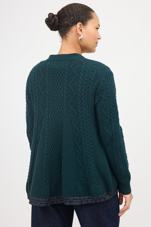 Sacai Wool Drawcord Hem Cardigan