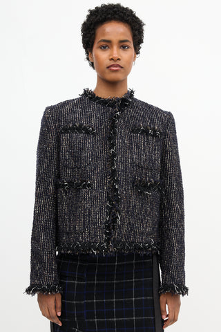 Sacai Tweed Hybrid Puffer Jacket