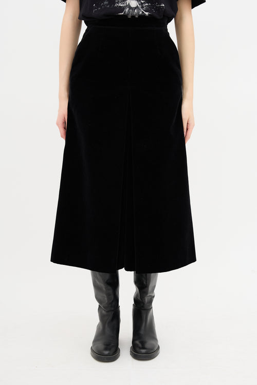 Saint Laurent Velvet Pleated Culotte