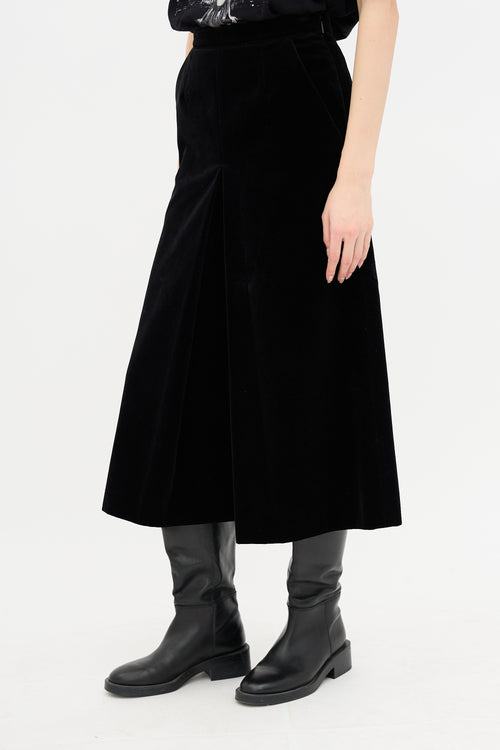 Saint Laurent Velvet Pleated Culotte