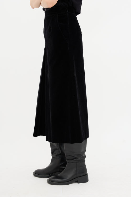 Saint Laurent Velvet Pleated Culotte