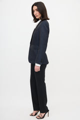 Saint Laurent Silk Lapel Tuxedo Blazer