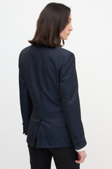 Saint Laurent Silk Lapel Tuxedo Blazer