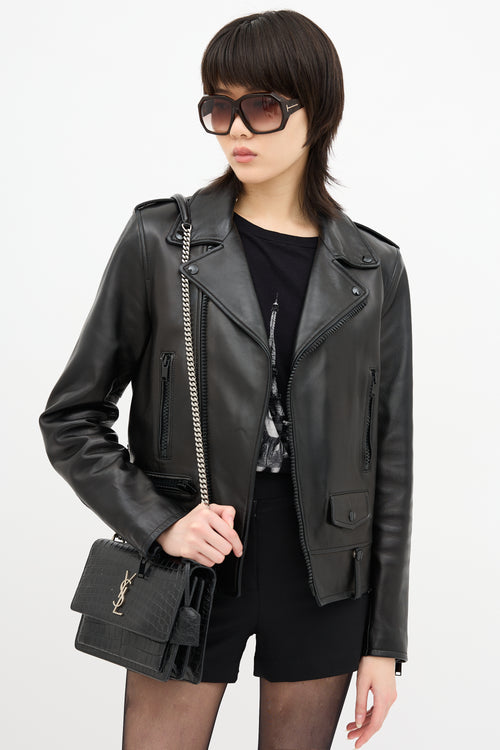 Saint Laurent Leather Medium Sunset Bag