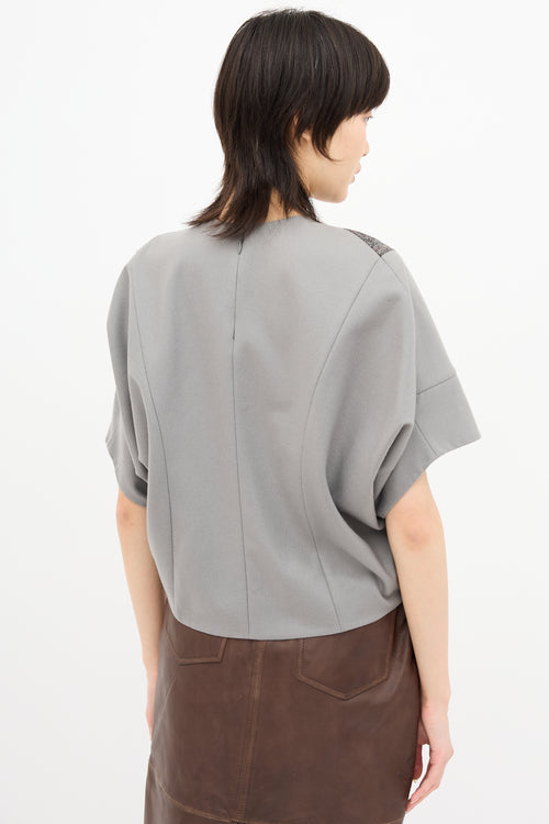 Saint Laurent Fall 2008 Wool Panelled Top