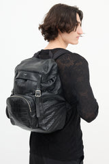 Saint Laurent Leather Embossed Backpack