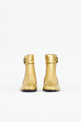 Saint Laurent Metallic Leather Miles Boot