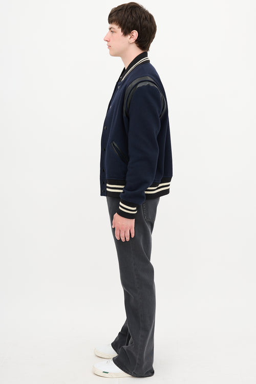 Saint Laurent Wool Teddy Bomber Jacket