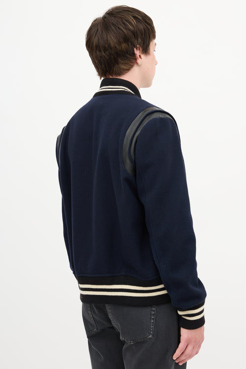 Saint Laurent Wool Teddy Bomber Jacket