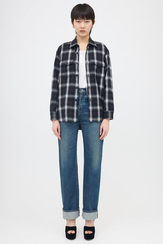 Saint Laurent Flannel Check Shirt