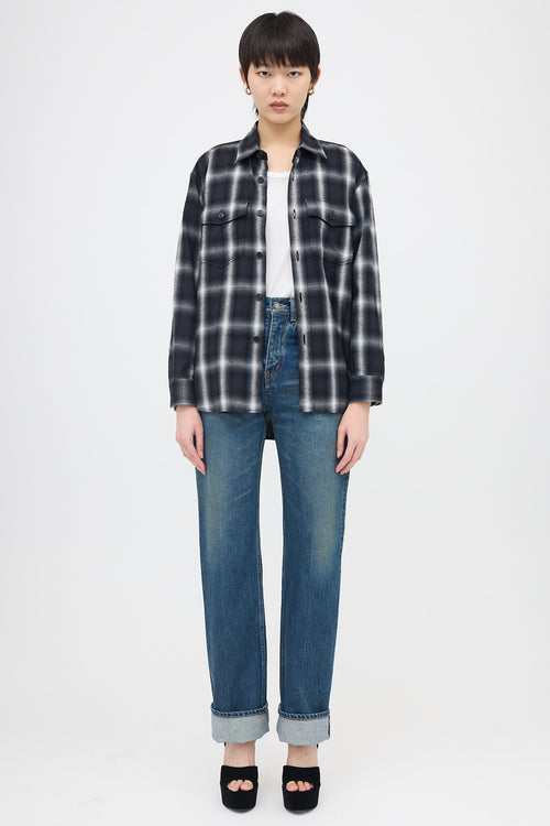 Saint Laurent Flannel Check Shirt
