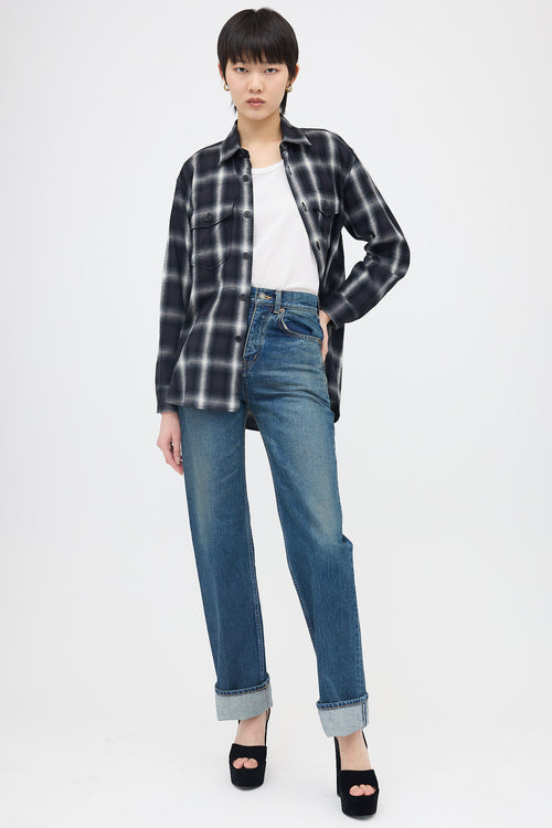 Saint Laurent Flannel Check Shirt