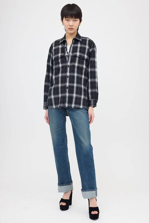 Saint Laurent Flannel Check Shirt